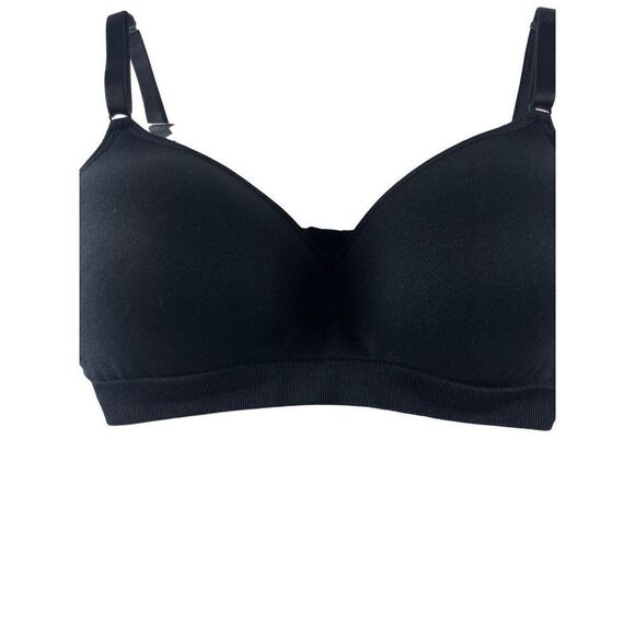 Fruit of the Loom Wireless Lightly Padded Bra Back Closure Size 34D/36C Black - Picture 2 of 6